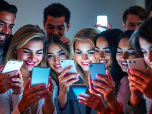 Vedete diverse privesc ecranele telefoanelor pe rețele sociale.