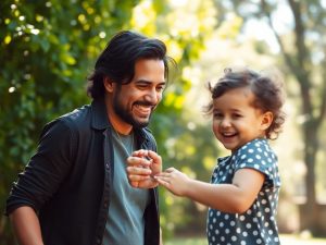 Părinți celebri cu copii, interacționând.